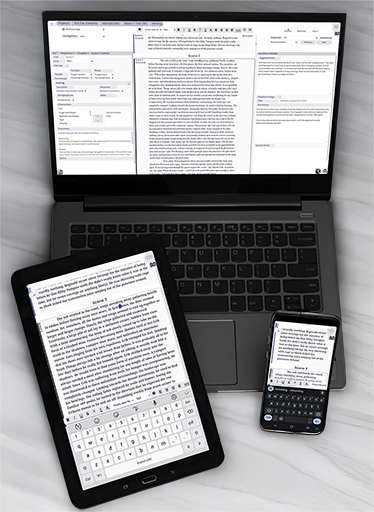 Novel Goggles on various devices: Laptop, tablet and phone.